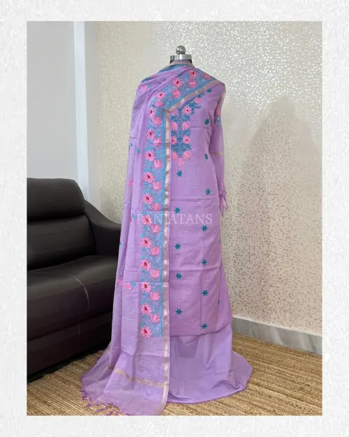 Elegant Kota Doria Embroidery Suit Set 
